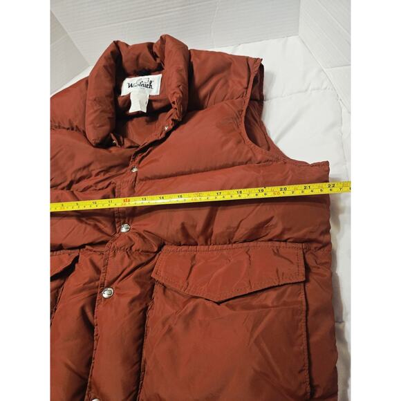 Vintage Eddie Bauer Maroon Orange Premium Goose Down Puffer Vest Sz L Snaps - Picture 11 of 12